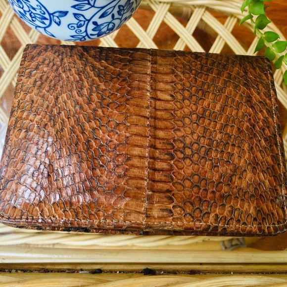 VINTAGE REAL SNAKESKIN WALLET / GREAT CONDITION ! - Picture 2 of 5